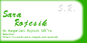 sara rojcsik business card